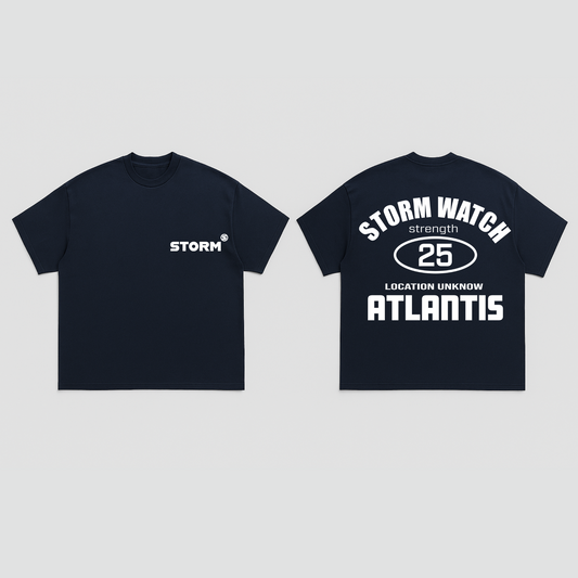 Navy Blue Storm Watch Oversized t-shirt